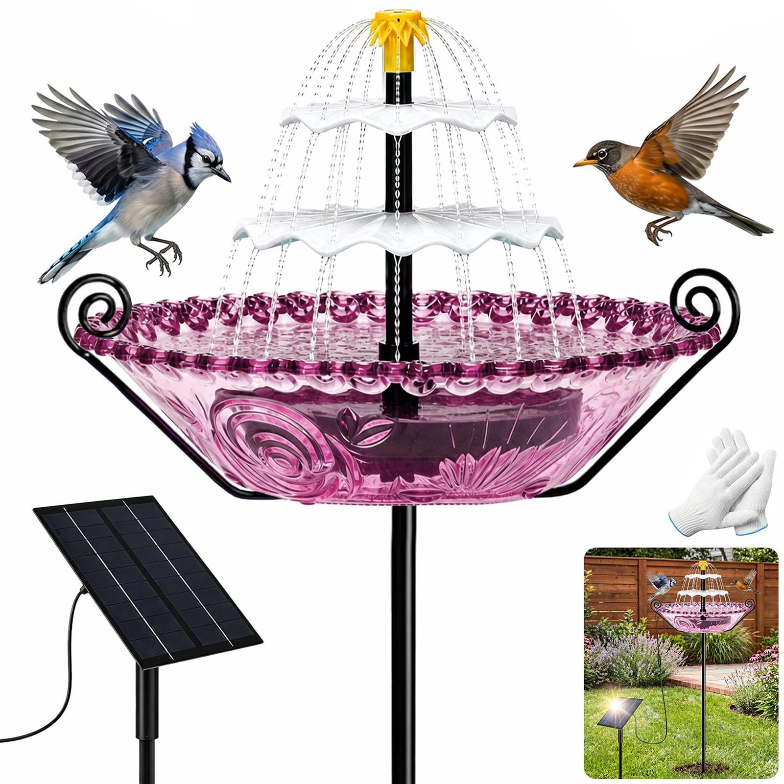 Power Outdoor - Kuş Banyosu Güneş Enerjili Mavi Kuş