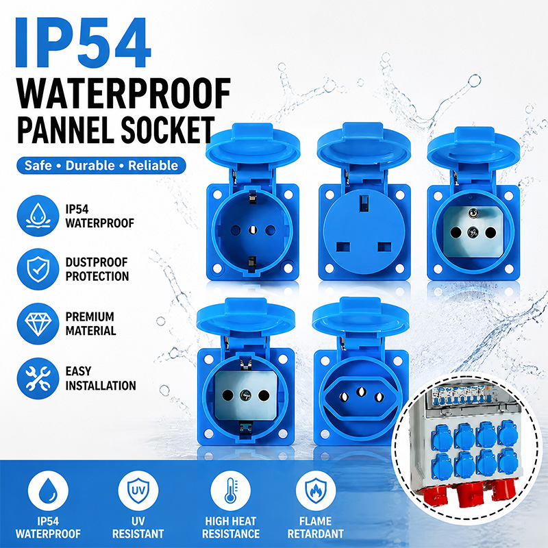 Outdoor Power Inlet Box - IP54 16A Su Geçirmez Endüstriyel Panel