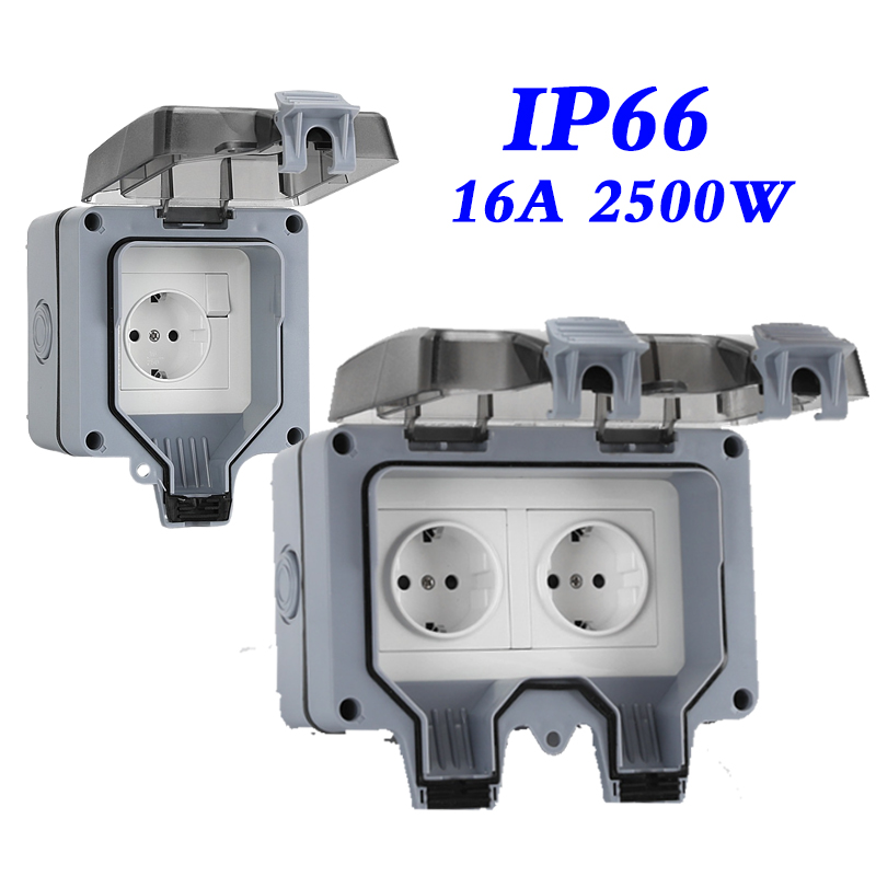 Outdoor Power Inlet Box - 16A AB KR Dış Duvar Su