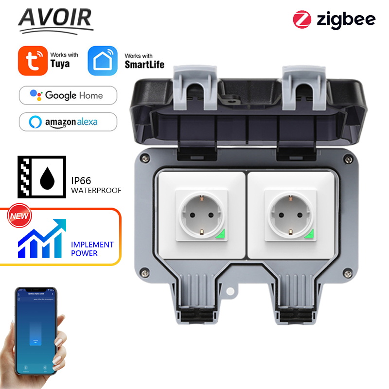 Outdoor Power Inlet Box - Avoir Tuya Zigbee Elektrik Prizleri IP66
