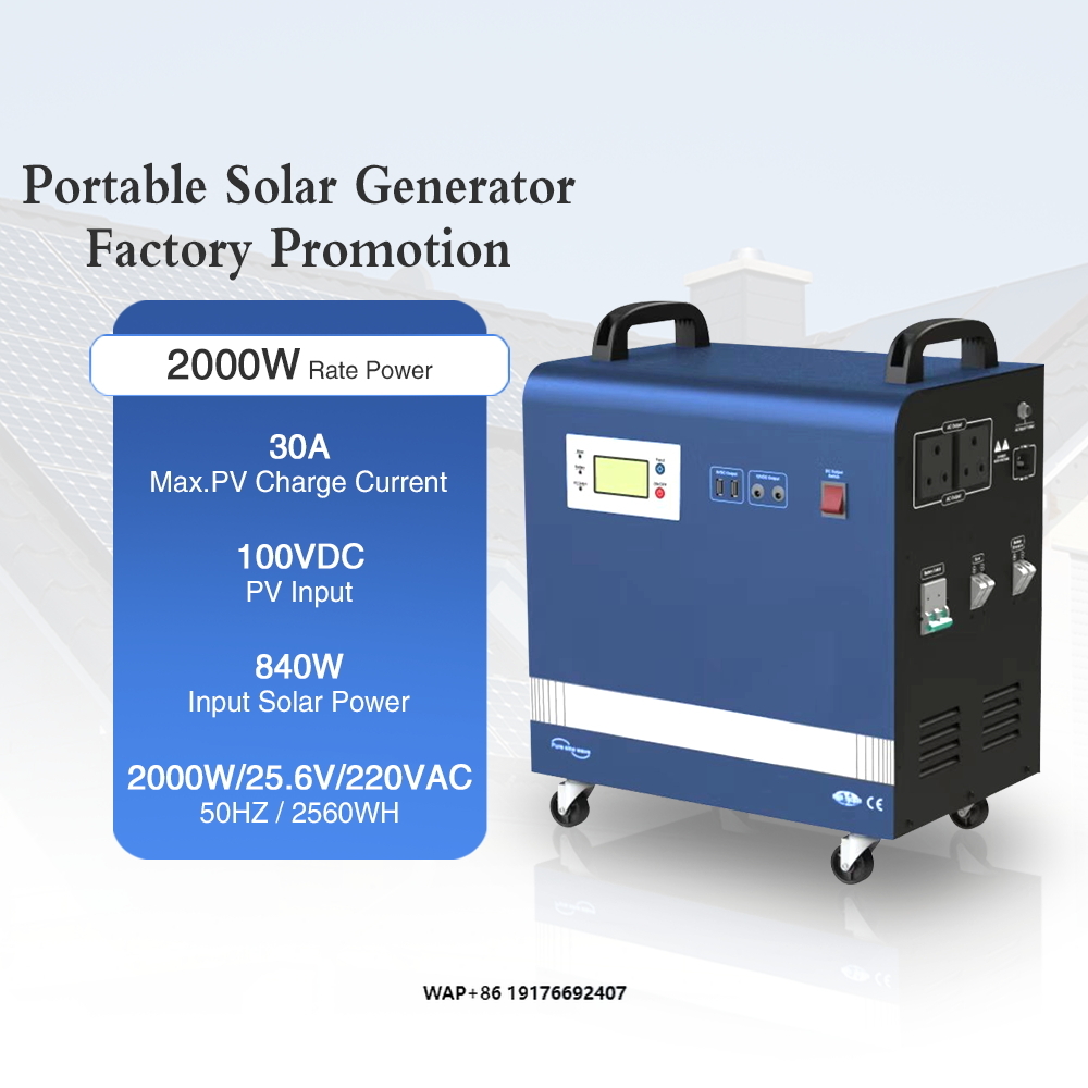 Outdoor Power Products - 2kw Güçlü Solar Jeneratör 100Ah Lifepo4