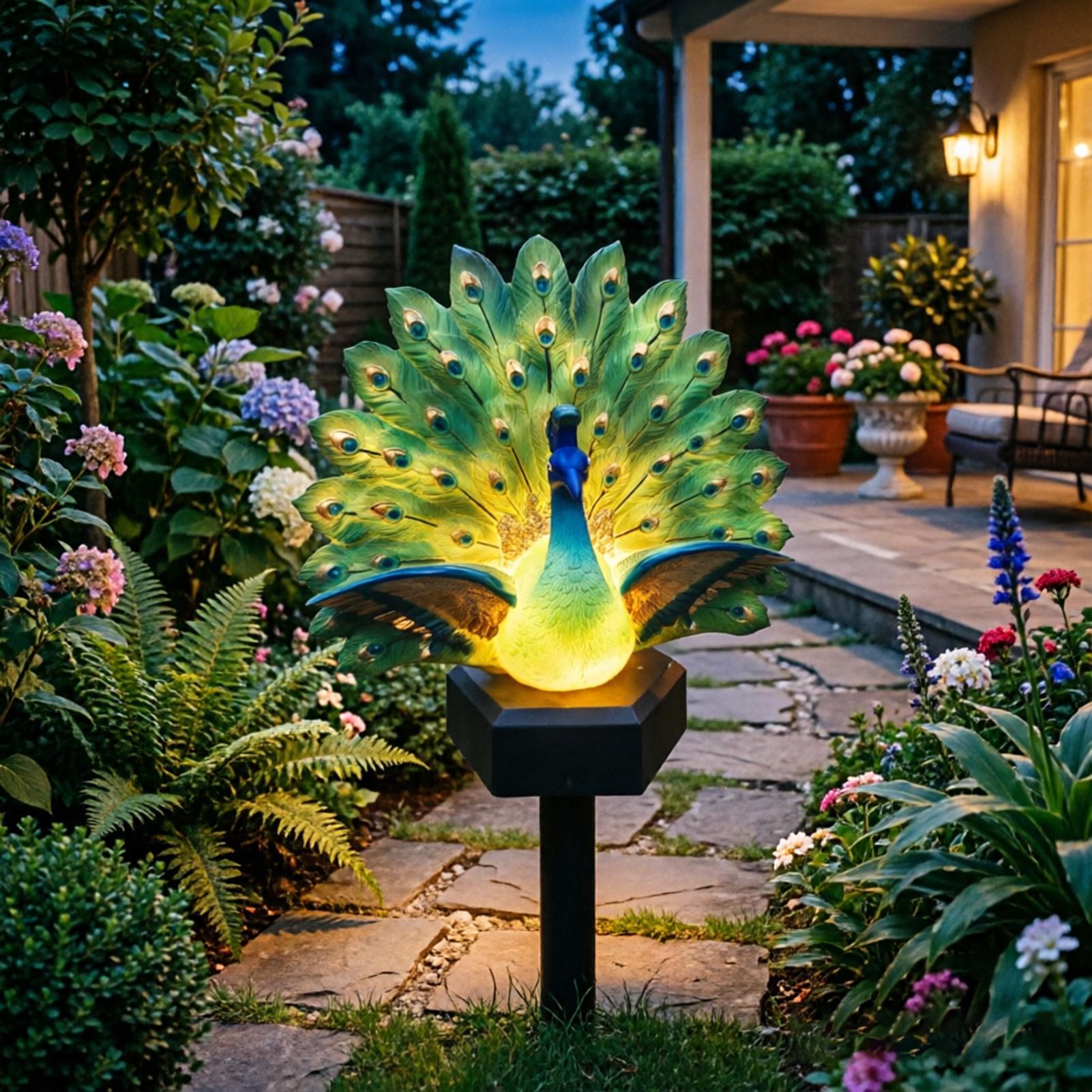 Outdoor Yard Power Stake - Güneş Enerjili Kuş Bahçe Dekorasyonu, Su