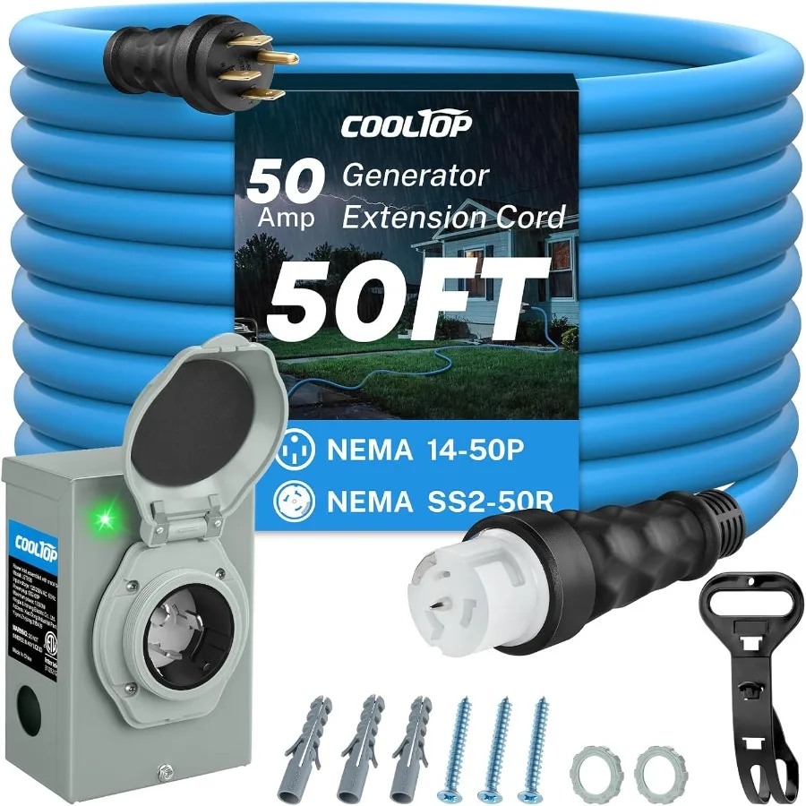 Outdoor Power Inlet Box - 50 Amper Jeneratör Kablosu ve Güç