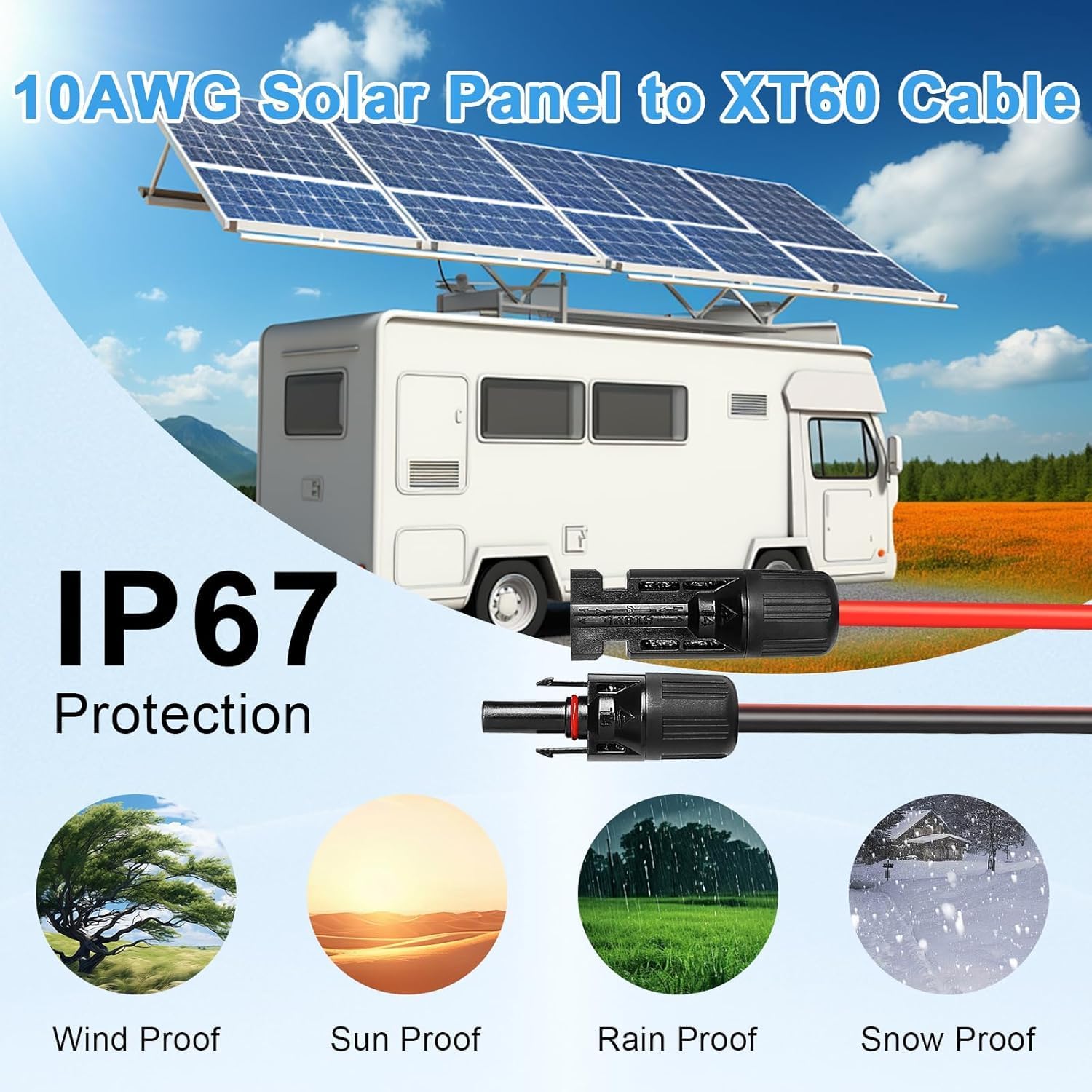 Güneş Paneli Bataryası RV Dış  - Outdoor Power Extension Cord incelemesi ve fiyatı