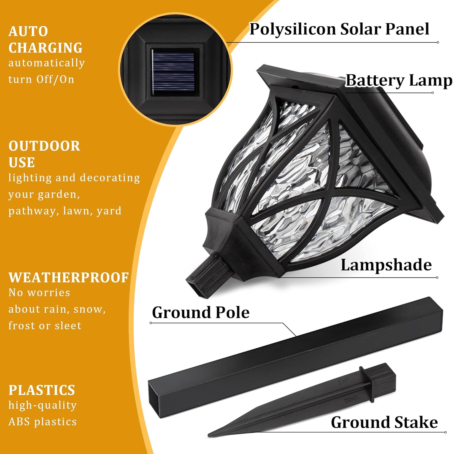 1-8 adet güneş enerjili açık b - Outdoor Yard Power Stake incelemesi ve fiyatı