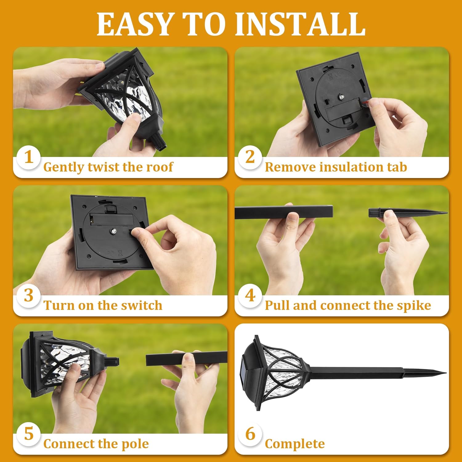 1-8 adet güneş enerjili açık b - Outdoor Yard Power Stake incelemesi ve fiyatı