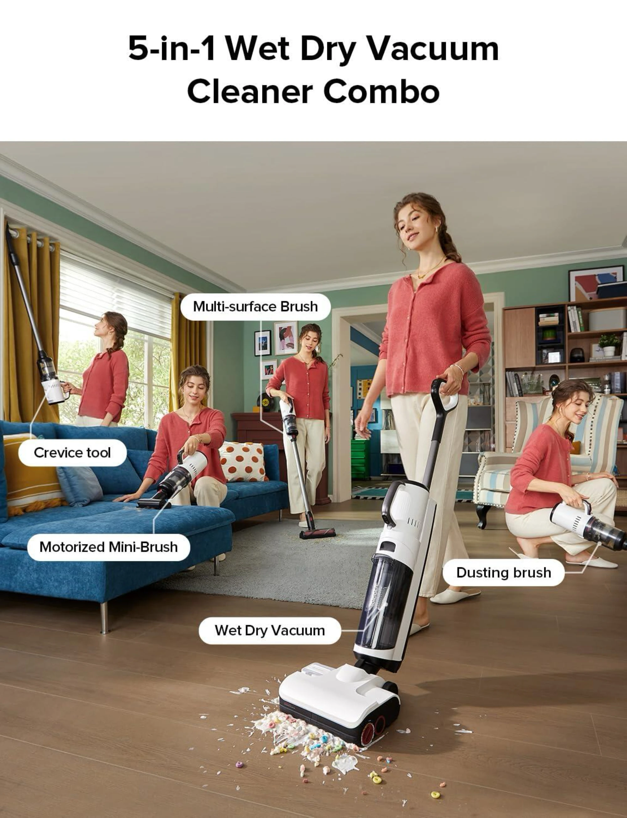 5'i 1 Arada Güçlü 17000Pa Tek  - Outdoor Power Mop incelemesi ve fiyatı