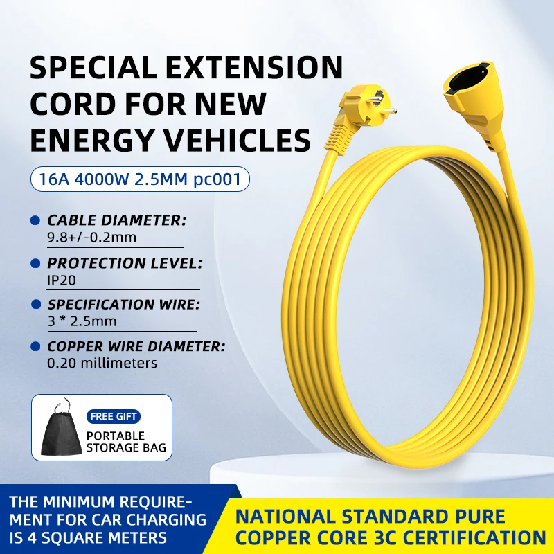 4KW 16A EU Schuko Prizli, 5 Me - Outdoor Power Extension Cord incelemesi ve fiyatı
