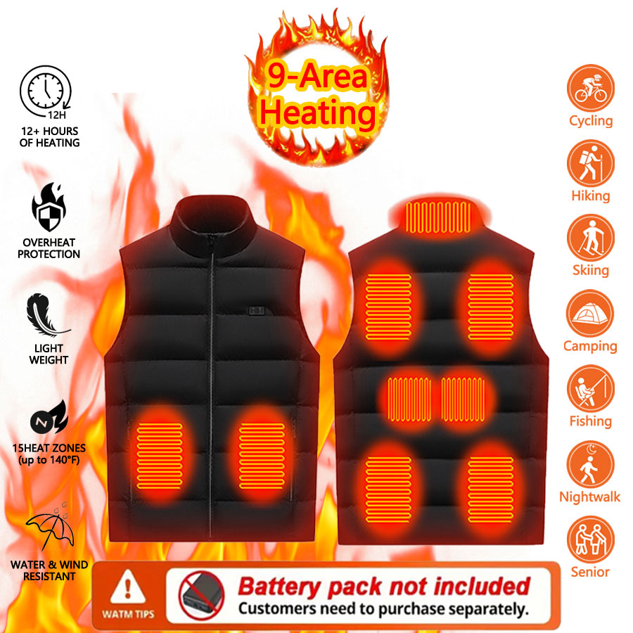9 Alan Isıtma Yeleği Erkek Kad - Outdoor Powersports incelemesi ve fiyatı
